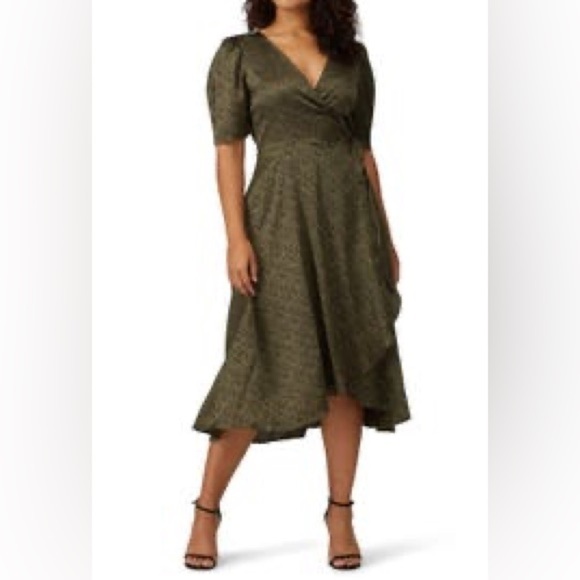 bobeau Dresses & Skirts - BOBEAU High Low Wrap BROWN Dress